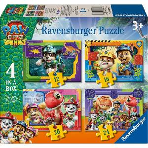 Ravensburger Пъзел Ravensburger 4 в 1 - Пес Патрул: Дино филмът (12004365)