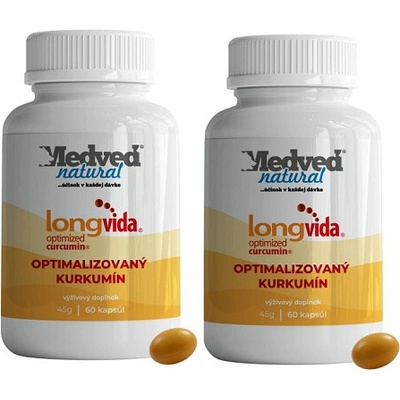 Medveď Natural 2x LongVida optimalizovaný kurkumín 60 kapsúl