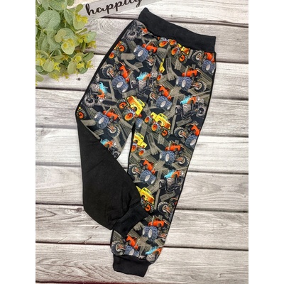 Textil EBi Tepláky černé Monster truck