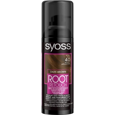 Syoss Root Retouch sprej pro zakrytí odrostů tmavě hnědý 120 ml