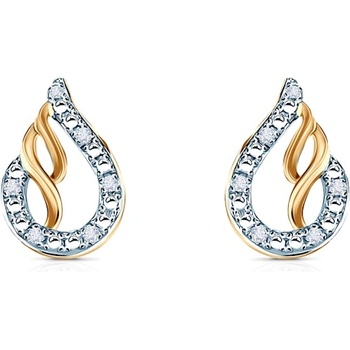 SAVICKI Обеци със сълзи: злато. диаманти