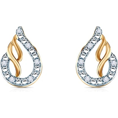 SAVICKI Обеци със сълзи: злато. диаманти