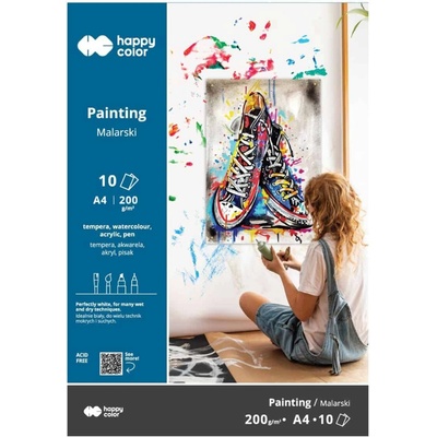 Happy Color Painting blok A4 200 g/m2, 10 listů