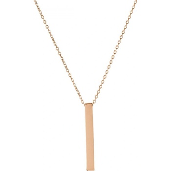 Bellita Дамско розовозлатисто колие с плочка Bellita (BLT-LN0153-RG)