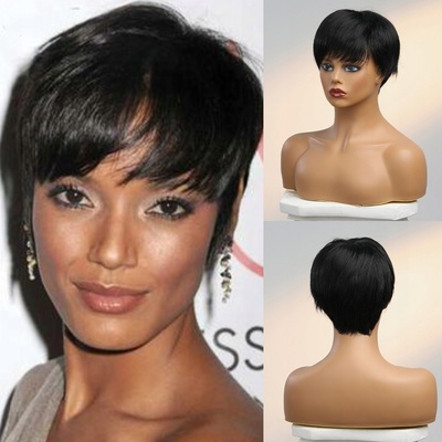 Amaya paruka z pravých a umělých vlasů Černohnědá – Zboží Dáma