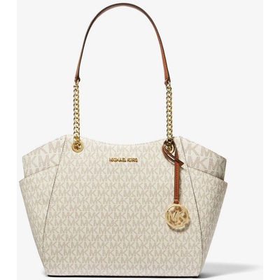 Michael Kors dámská kabelka Jet Set Signature Large Logo krémová