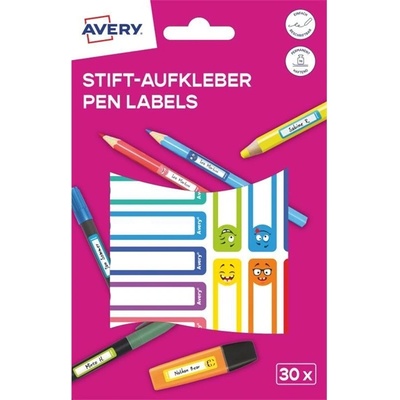AVERY RESMI30S училищни етикети с ръкописен текст 50x10 mm 30 цвята химикалки (RESMI30S)