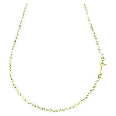InfinitySilver Stříbrný pozlacený řetízek křížkem 16525343G