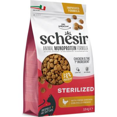 Schesir Sterilised & Light kuracie 3 x 1,5 kg