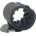 Brutus Cruncher Silicone Lockable Spiked Ball Stretcher Black
