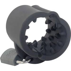 Brutus Cruncher Silicone Lockable Spiked Ball Stretcher Black