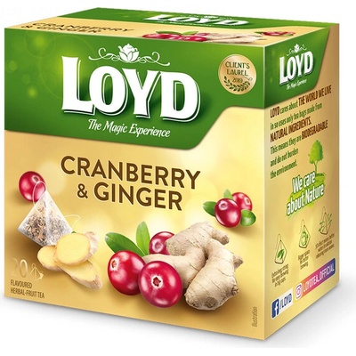 MOKATE Loyd Cranberry & Ginger Ovocný čaj s příchutí brusinky a zázvoru 40 g