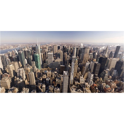 Foto obraz sklo tvrzené New York vtáčie pohľad 100x50 cm
