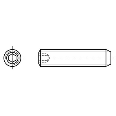 PROFISTYL DIN 913 šroub stavěcí vnitřní šestihran plochý konec pozink Varianta: DIN 913 šroub stavěcí IMBUS s plochým koncem 45H ZnB M5x5