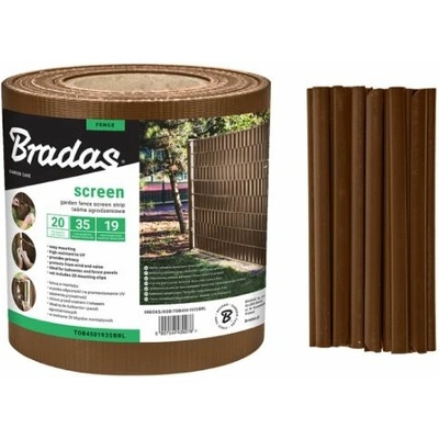 Bradas 0,19 m x 35 m brown 450g/m² + spony