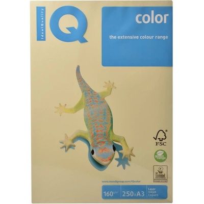Kancelársky papier farebný A3 160g YE23 Pastel Yellow IQ