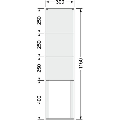 SFOS pilier F0-1250, (300x1150x245mm)