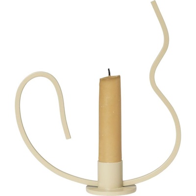 ferm LIVING Свещник за класическа свещ Valse нисък 18, 4 см кашмирен цвят (1104269432)