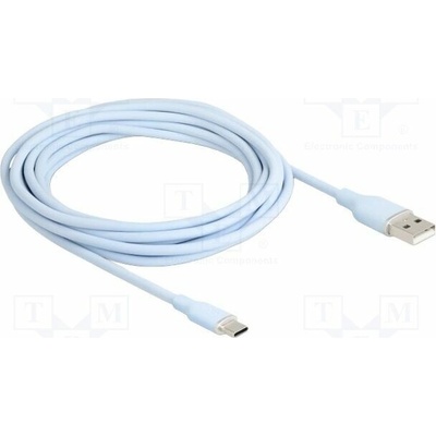 Delock 81224 USB 2.0 USB A vidlice USB C vidlice zlacený 4m modrý
