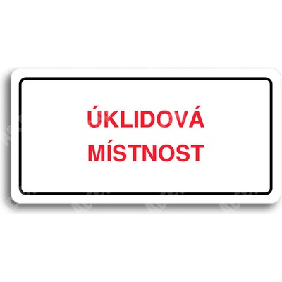 ACCEPT Piktogram ÚKLIDOVÁ MÍSTNOST - bílá tabulka - barevný tisk