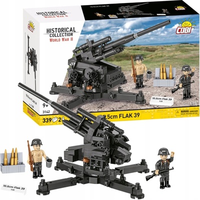 COBI 3142 World War II Německé protiletadlové dělo 10.5 cm Flak 39 1:35