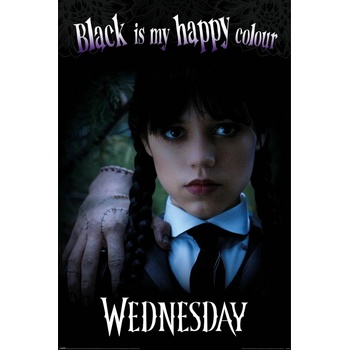 Pyramid International Plagát Wednesday - Black is my Happy Colour
