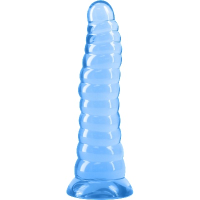 Fantasia Гел дилдо със смукателна чаша Fantasia Nymph (19 см), синьо