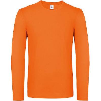 B&C Středně teplé tričko BC s dlouhým rukávem Oranžová