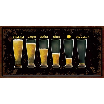 Plechová ceduľa značka Beers 30,5cm x 15,5cm Plechová tabuľa