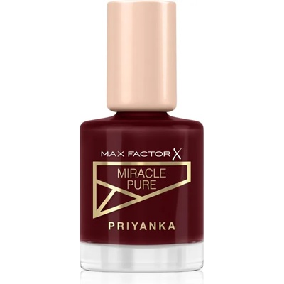 MAX Factor x Priyanka Miracle Pure подхранващ лак за нокти цвят 380 Bold Rosewood 12ml