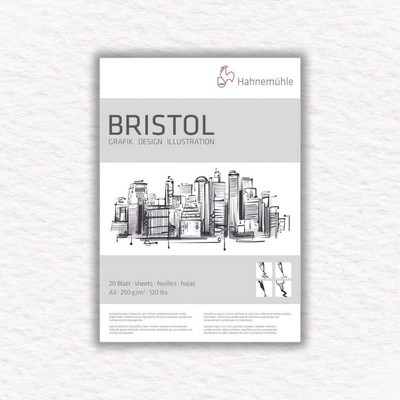 Hahnemühle skicár BRISTOL LEPENÁ VÄZBA 250 gsm 20 listov A3