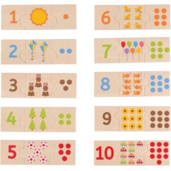 Image 1 of Bigjigs Toys Дървен пъзел Bigjigs - Запознай се с цифрите (BJ261)