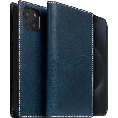 SLG Design D7 Magsafe Italian Wax Leather iPhone 15 Plus - modré