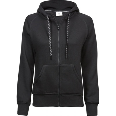 Tee Jays dámska mikina na zips s kapucňou čierna