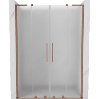 Mexen Velar L Duo плъзгащи се врати за душ 160 см, мраз, матиран месинг - 871-160-003-32-65 (871-160-003-32-65)