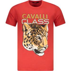 Cavalli class Тениска с къс ръкав за мъже cavalli class, Размер l, Цвят Червено (txt60ujd060_ro02000)