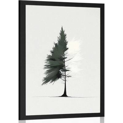 Plakát minimalistický jehličnatý strom - 60x90 no frame