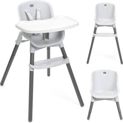 - Детско столче за хранене ZEST 3 в 1 бяло/сиво (AG0745)
