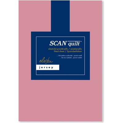 SCANquilt Prestieradlo Jersey Elastic Lycra staroružové 180x200