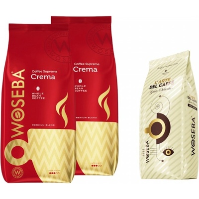 WOSEBA Crema кафе на зърна 2 кг + подарък Gusto Delicato кафе на зърна