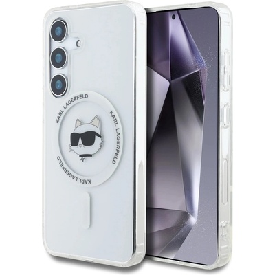KARL LAGERFELD Калъф Karl Lagerfeld Button Choupette Head Printed Logo MagSafe Samsung Galaxy S25 Plus бял (3666339449902)