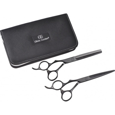 Olivia Garden SilkCut SET PRE Thinner Matt Black LEFT