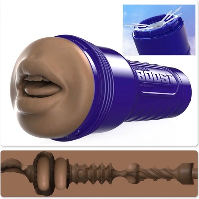 Fleshlight Boost Blow - реалистичен мастурбатор уста (кафяв)