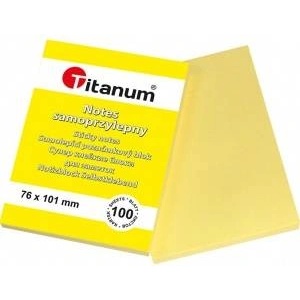 TITANUM Self-adhesive notebook 76x101mm 100K yellow