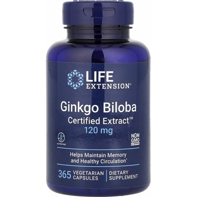 Life Extension Ginkgo Biloba Certifikovaný Extrakt 365 kapsúl