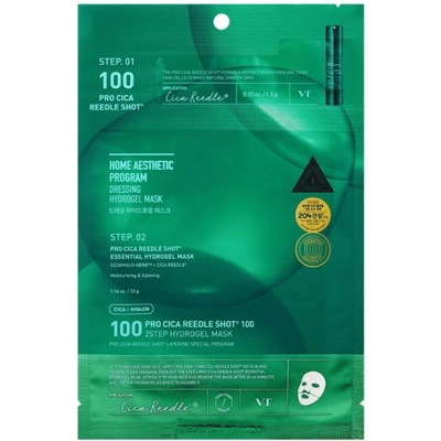 VT COSMETICS Pro Cica Reedle Shot 100 2Step Hydrogel Mask Upokojujúca maska s centellou a niacínamidom 1,5 g + 33 g