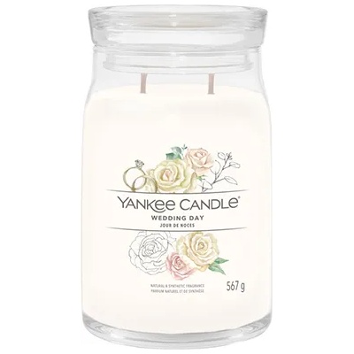 Yankee Candle Wedding Day голяма свещ с надпис 567 гр