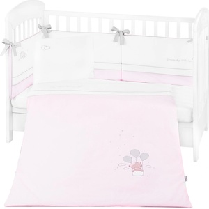 KikkaBoo Бебешки спален комплект с бродерия 6 части 70/140 Dream Big Pink (41101060132) - presi