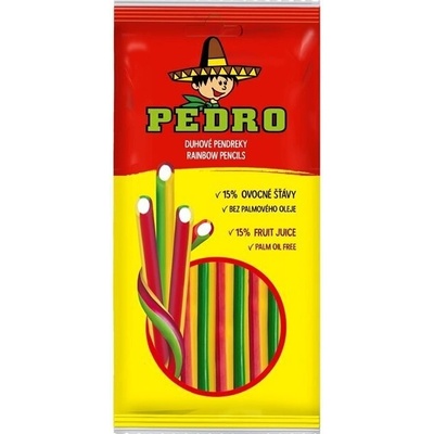 Pedro pelendreky dúhové pásiky príchuť višňa 80 g