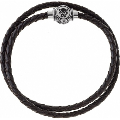 Disney Dvojitý kožený náramok Black Panther Marvel B600612L.CS